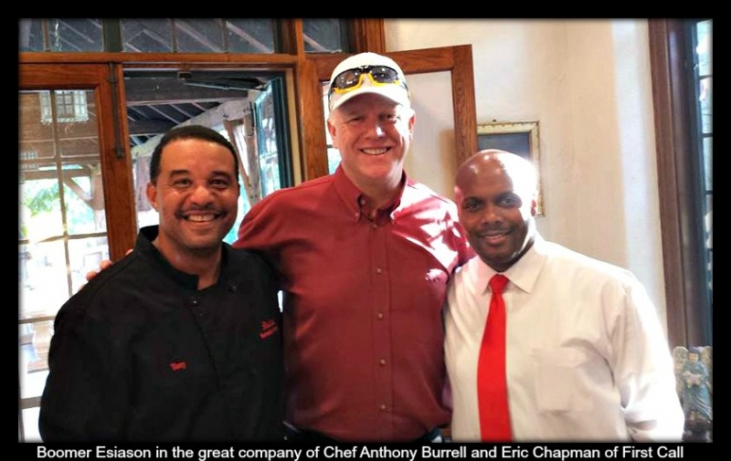 Chef Anthony Burrell with Boomer Esiason and Eric Chapman